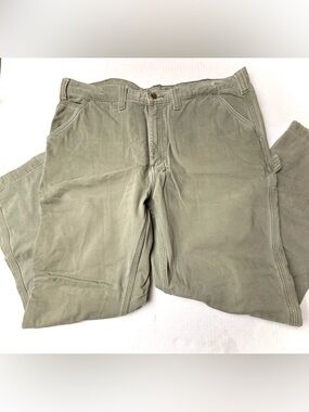 Carhartt Men’s 40x32 Work Pants 100070-301 Canvas Flannel Lined Utility Dungaree